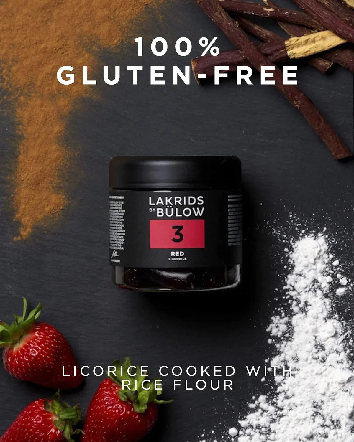3  Red Licorice  5.29 OZ  Vegan Gourmet Licorice From Scandinavia  Gluten & Gelatine  Authentic Danish Candy