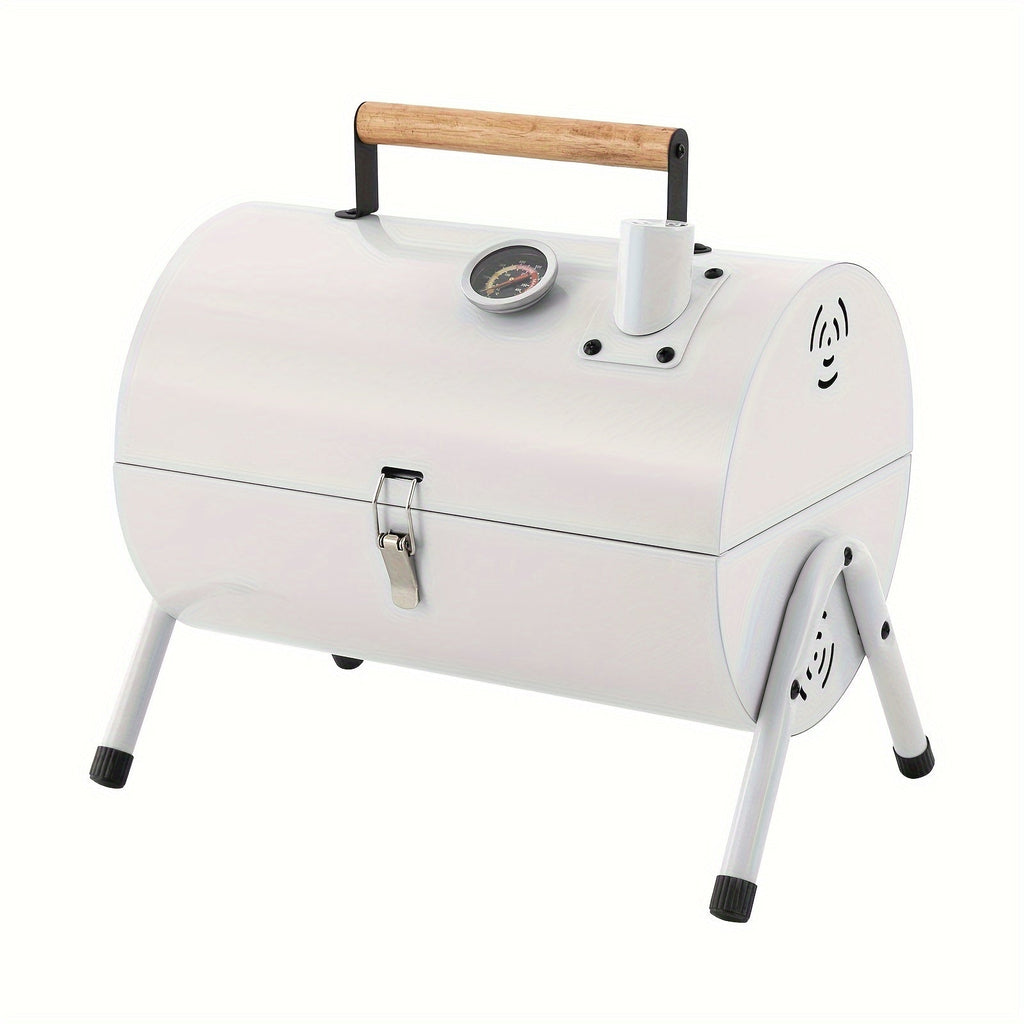 DFSDFGF32 White Multi-functional BBQ Grill with Thermometer