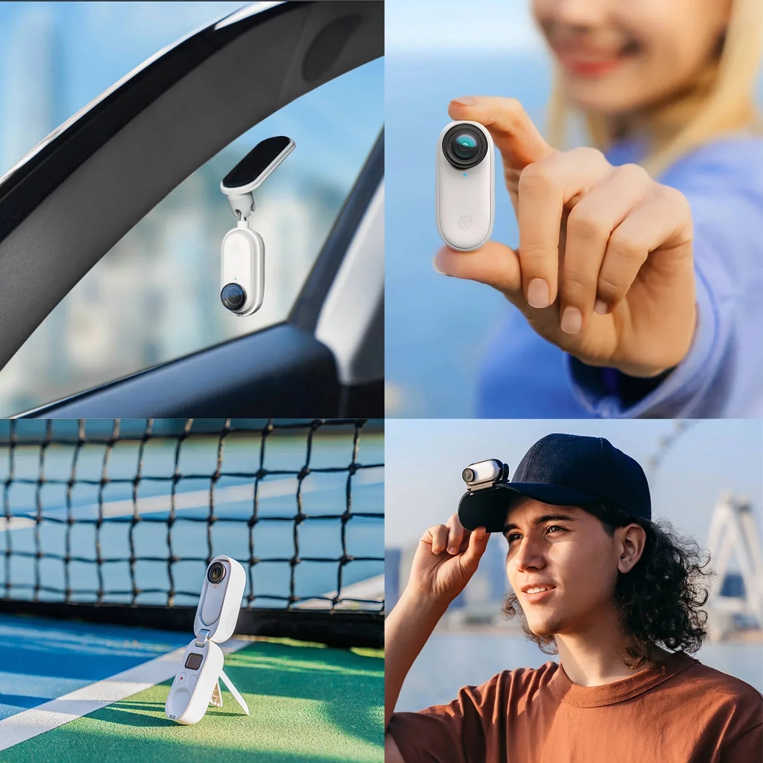 Ultimaxx Starter Insta360 GO 2 Action Camera Bundle - Includes: Action Camera Frame Adapter, Selfie-Stick, Floating Wrist Strap & Much More