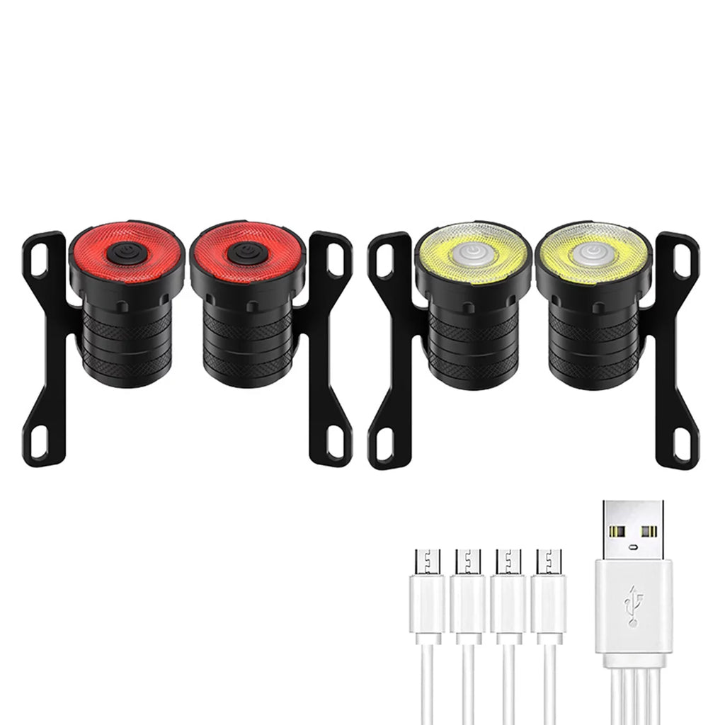 Apexeon LED Skateboard Lights, USB Rechargeable Longboard Front and Rear Light Set, Ride with Style and Safety