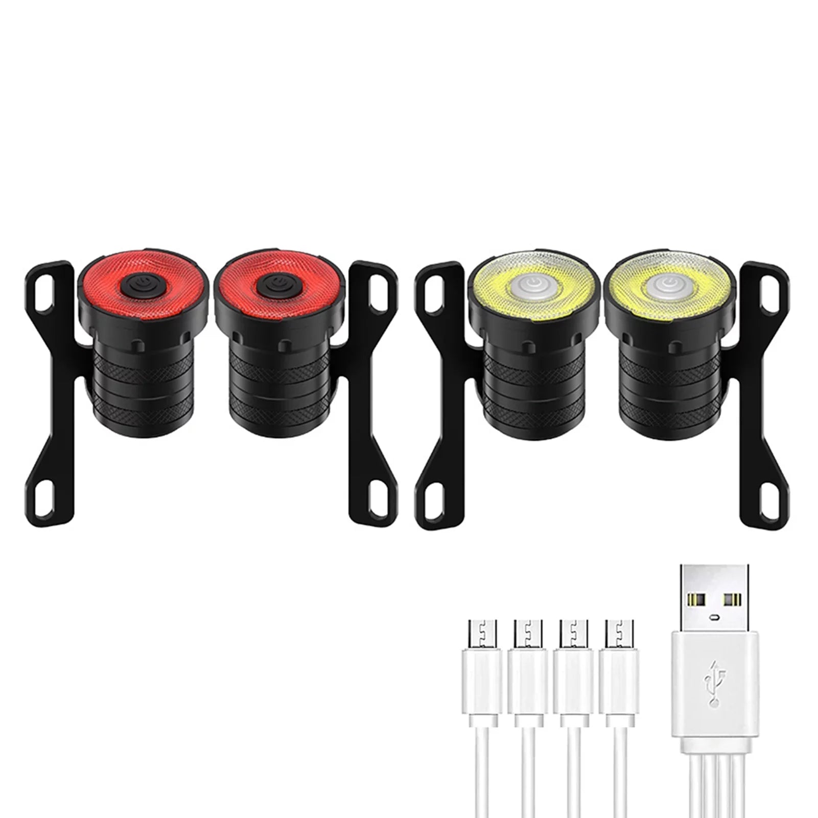 Apexeon LED Skateboard Lights, USB Rechargeable Longboard Front and Rear Light Set, Ride with Style and Safety
