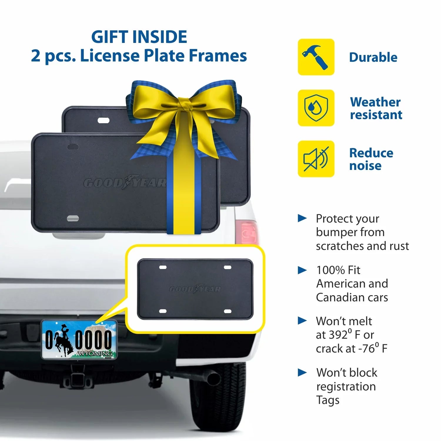 Goodyear Shatterproof in-Channel Window Deflectors for Ford F150 2021-2024 Regular Cab/SuperCrew/SuperCab, Rain Guards, Window Visors for Cars, Vent Deflector, Car Accessories, 2 pcs - GY003497