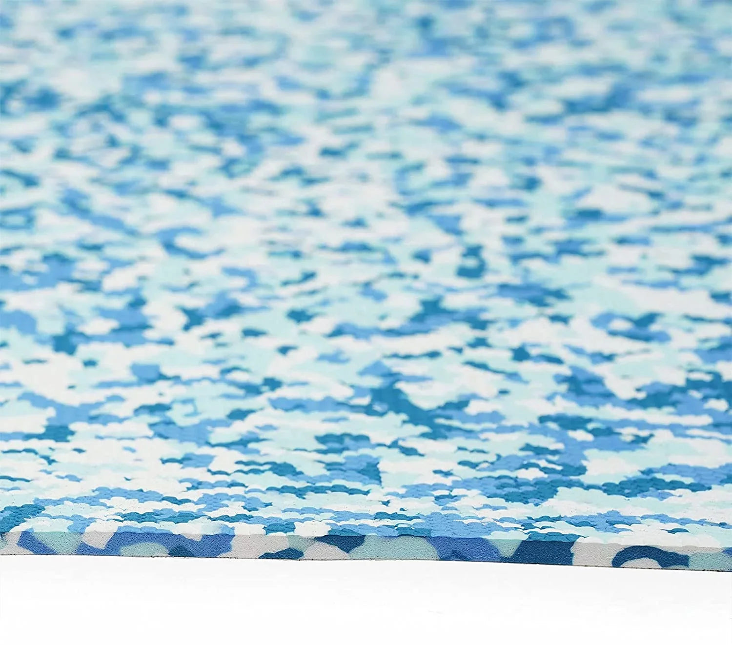 Artificial Teak Boat Floor Mat 35.4X 94.5 inch Non-Slip EVA Foam Yacht Teak Decking Sheet Mat for Marine Yachts RV Car Blue White Camouflage