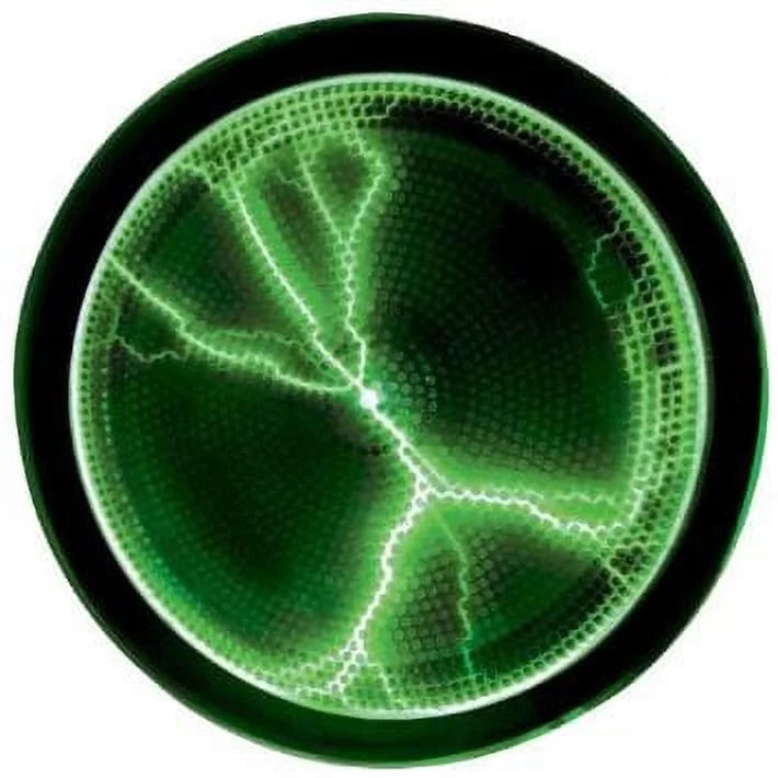 Joyabit Flat Panel Glass Disk With Amazing Visual Monitor - Plasma Light Which Responds to Both Touch and Sound - Colorful Clip - Pocket (Green)