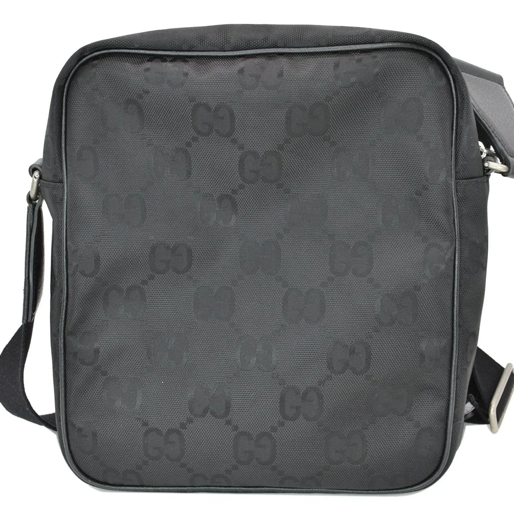 Pre-owned GUCCI Off The Grid GG Monogram Nylon Shoulder Bag Black 625858