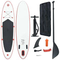 Stand Up Paddle Board Set  An Inflatable Surfboard in Captivating Red and White