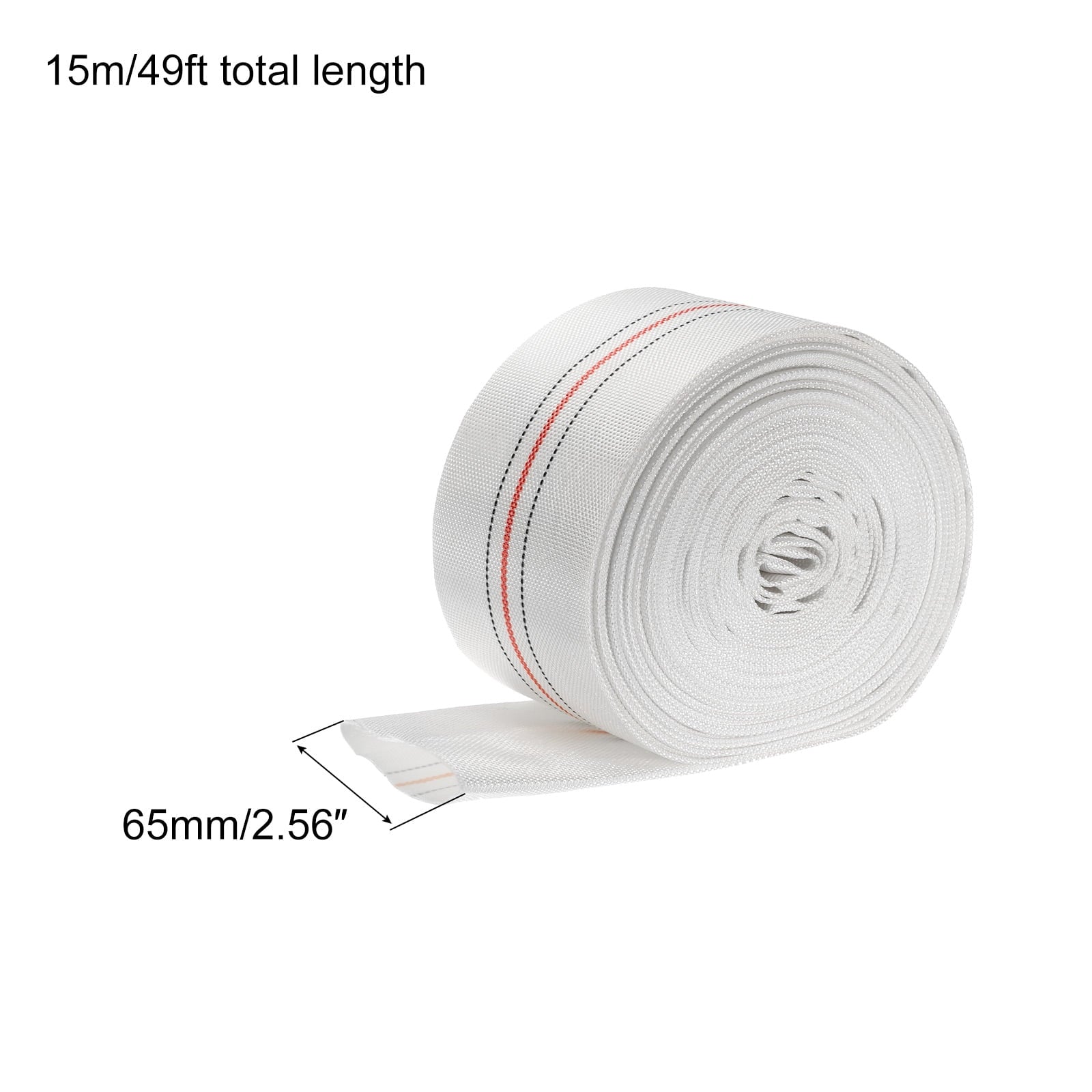 Lightweight Backwash Hose Lay Flat Reinforced Discharge PVC Hose 65mm ID 49ft for Swimming Pool
