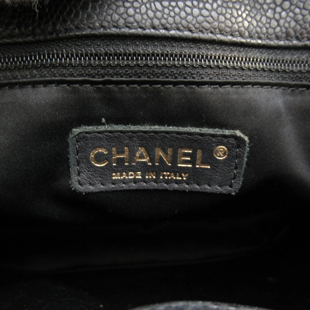 Pre-Owned CHANEL Matelasse ChainShoulder Bag Black Caviar Skin (Grained Calf) (Fair)