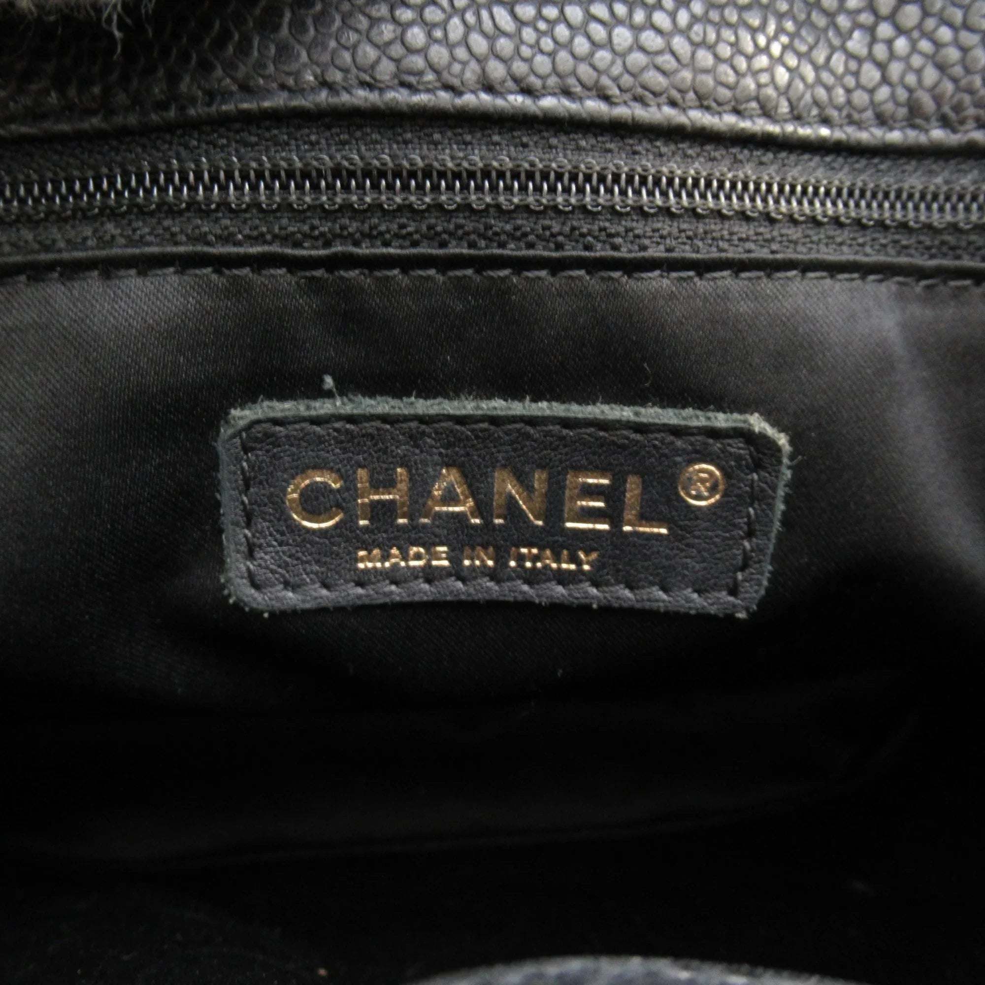 Pre-Owned CHANEL Matelasse ChainShoulder Bag Black Caviar Skin (Grained Calf) (Fair)