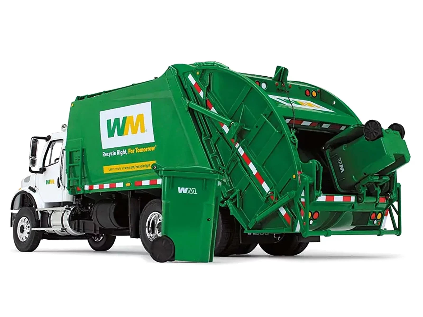 Freightliner M-2 with McNeilus Rear Loader Garbage Truck "Waste Management" with Garbage Bins 1/34 Diecast Model by First Gear