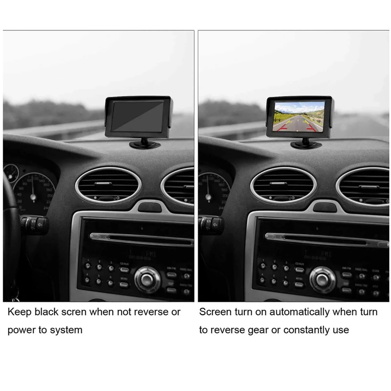 5'' TFT-LCD Backup Camera Car Rear View Backup Reverse System + HD Parking Camera for Truck Pickup Car Rear View Security Monitor & Waterproof