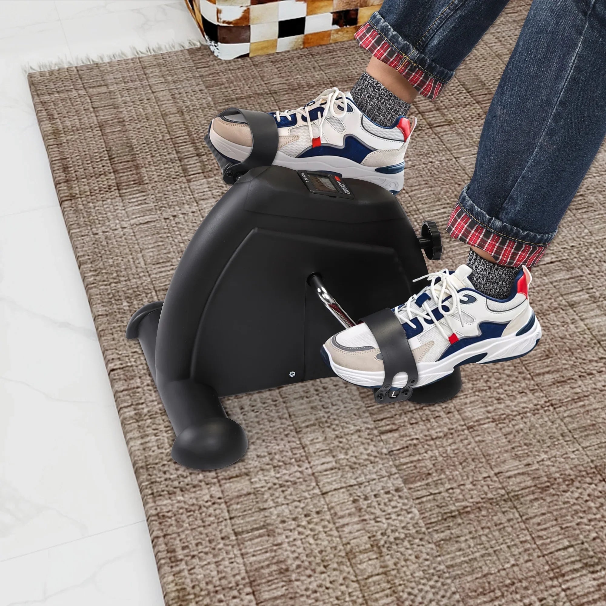 Portable Mini Exercise Bike with LCD Panel - Not specified - 8.38 - Improve health with this versatile mini exercise bike!