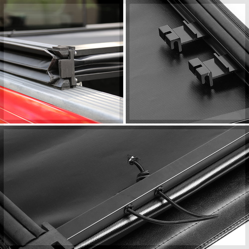 Short Bed Truck Tonneau Cover 5Ft Soft Top Tri-Fold Fleetside for 05-21 Frontier Fits select: 2005-2019 NISSAN FRONTIER