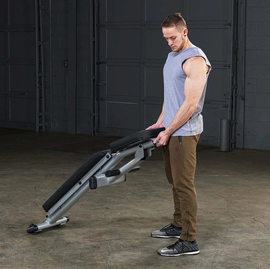 Adjustable Weight Bench For Full  Workout, 7-Positions, No Assembly Required, With Incline, Decline  Flat Settings