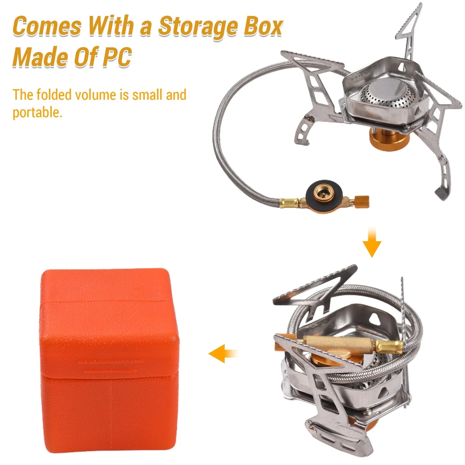Apexeon Camping Stove Kit: Portable Gas Stove for Outdoor Cooking - Lightweight and Easy to Carry