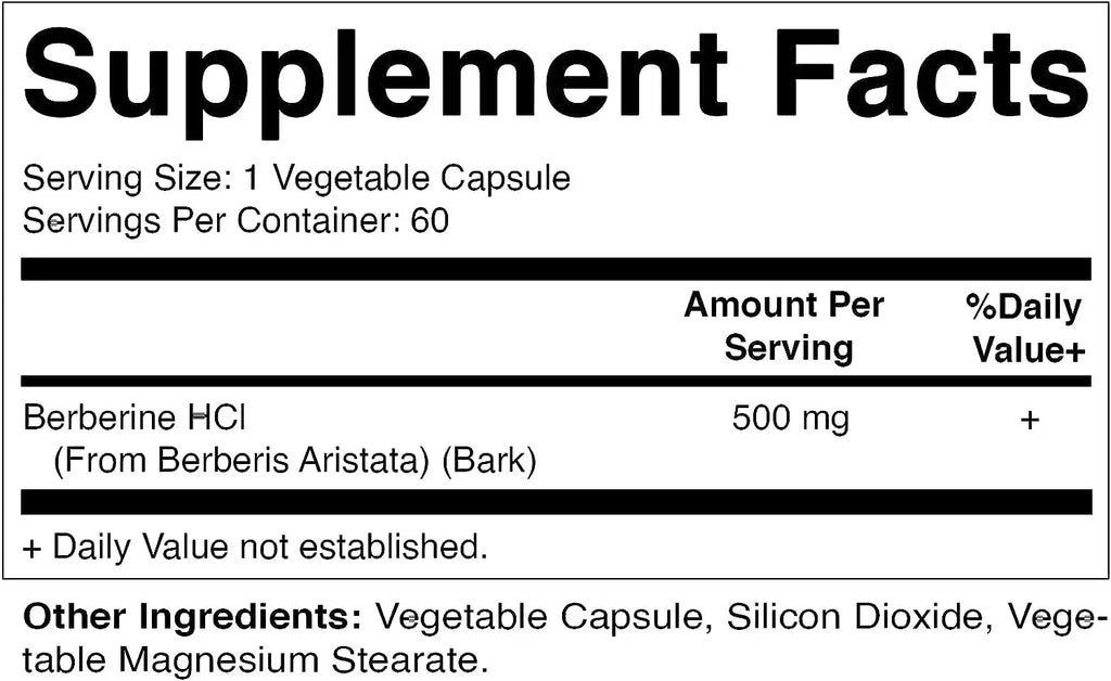Vitamatic Berberine Supplement 500mg - 60 Vegetable Capsules - Made in The USA - Gluten Free - Non-GMO (3 Bottles)