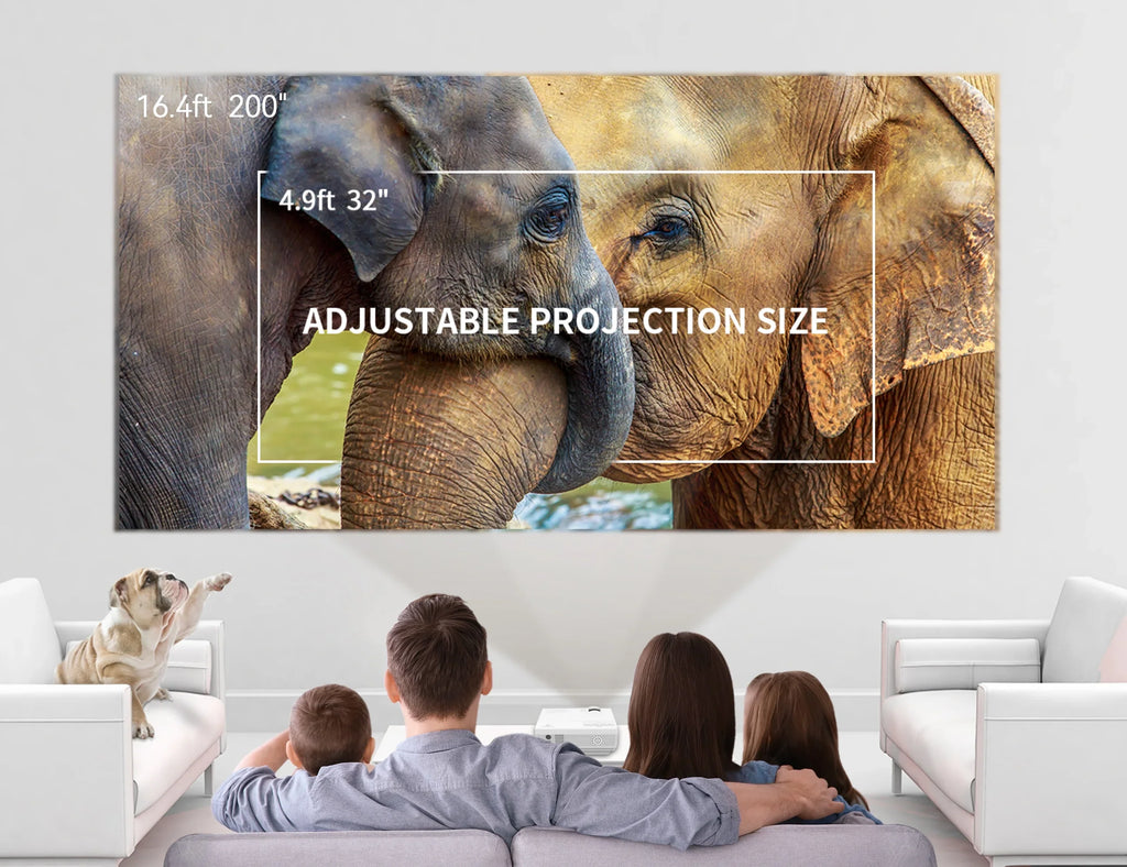 VANKYO Leisure 3 1080P Supported Mini Projector with 65000 Hours Lamp Life, LED Portable Projector Support 200'' Panel, Compatible with TV Stick, PS4, HDMI, VGA, TF, AV and USB (White)