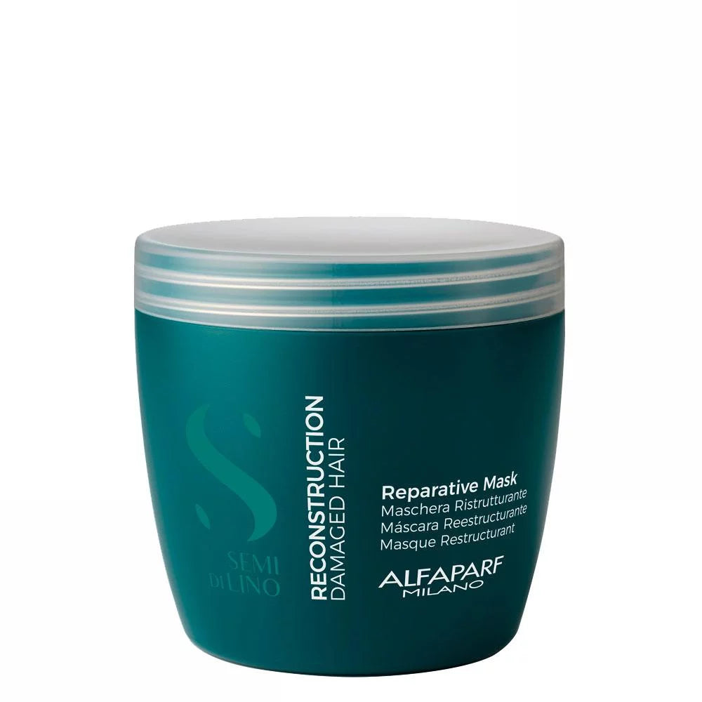 Kit Alfaparf Shampoo Mask Semi Di Lino Reconstruction Damaged Hair Reparative Complete Hydration