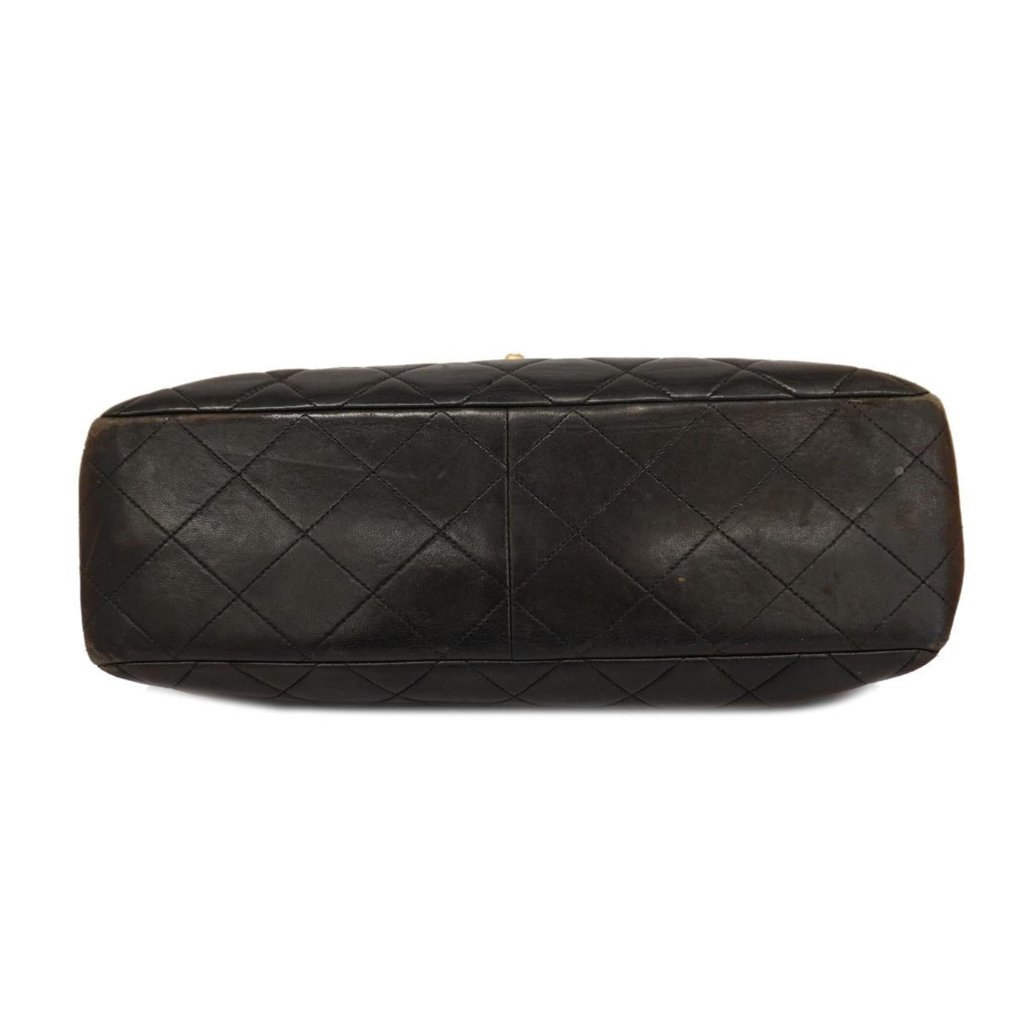 Pre-Owned Chanel Shoulder Bag Matelasse Double Face W Chain Lambskin Black Women's (Good)
