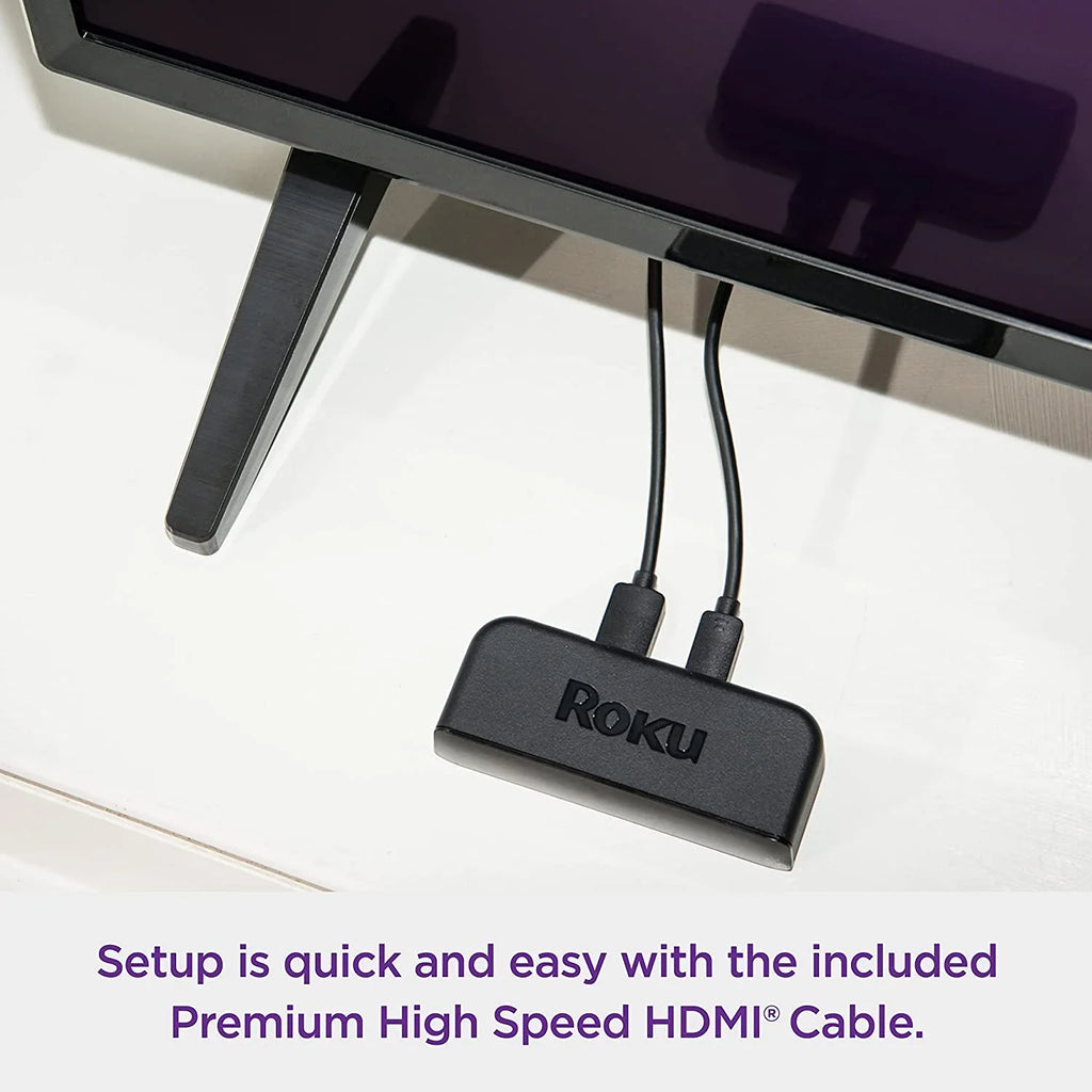 2 Pack Roku Premiere HD 4K HDR Streaming Media Player, Simple Remote and Premium HDMI Cable