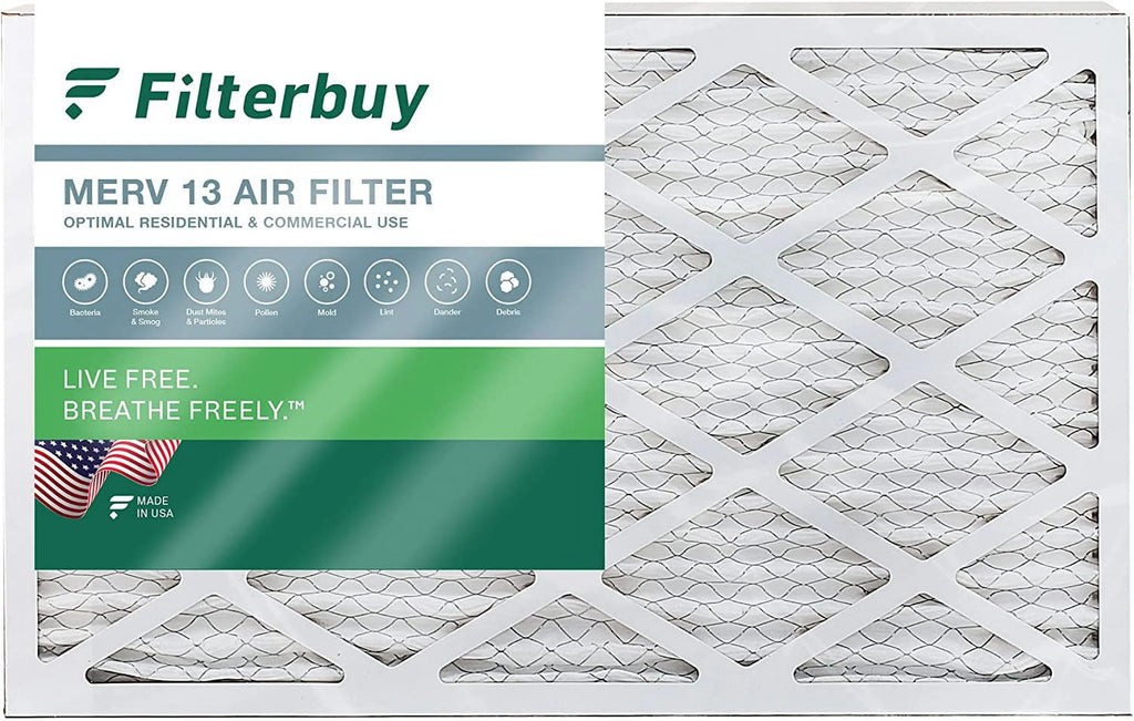 Filterbuy 10x32x1 MERV 13 Pleated HVAC AC Furnace Air Filters (1-Pack)