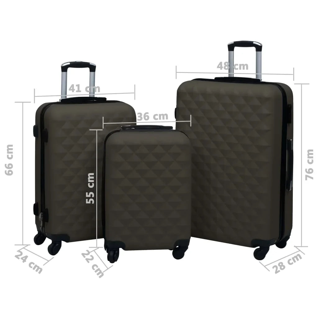 Andoer parcel,Durable Abs 3 Pcs Material Locks Abs Suitcases Business Locks Sizes Suitcase Set Set With 3 Different Owsoo With 3 Set - Durable 1229188b Abs Suitcase Set Pcs Set -