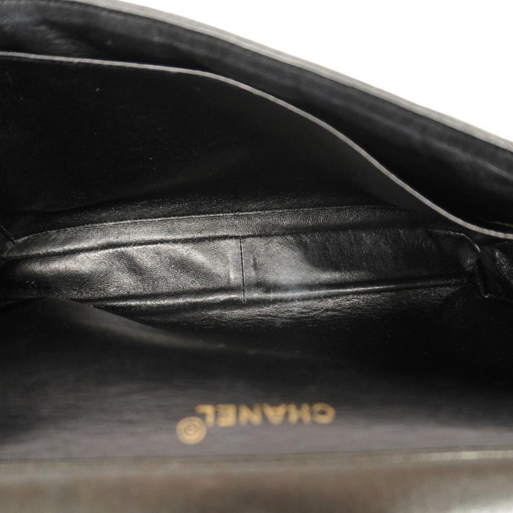 Pre-Owned Chanel Shoulder Bag Matelasse Double Face W Chain Lambskin Black Women's (Good)