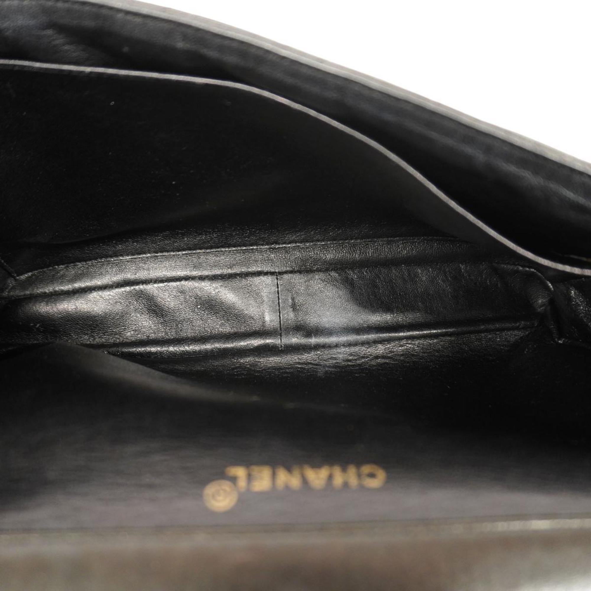 Pre-Owned Chanel Shoulder Bag Matelasse Double Face W Chain Lambskin Black Women's (Good)