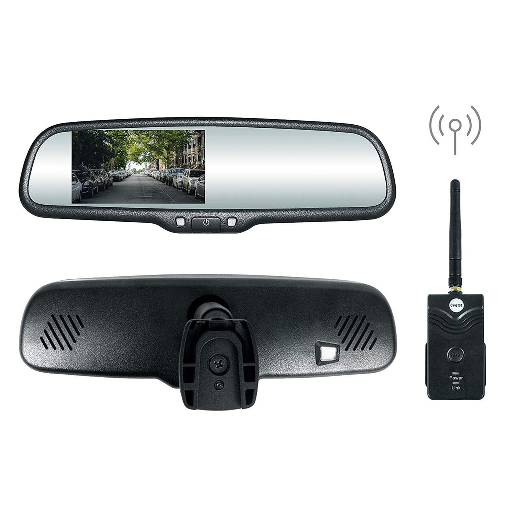 Master Tailgaters OEM Rear View Mirror with 4.3" LCD Screen & Wireless Transmitter | Universal Fit Mount for Cars