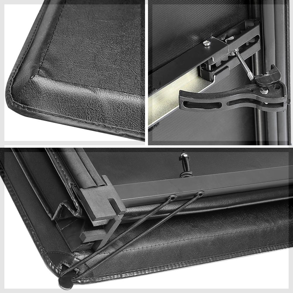 Short Bed Truck Tonneau Cover 5Ft Soft Top Tri-Fold Fleetside for 05-21 Frontier Fits select: 2005-2019 NISSAN FRONTIER