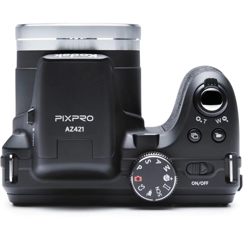 Kodak PIXPRO AZ421 Digital Camera (Black) + Tripod + 1 Yr Service Contract - 64GB Kit