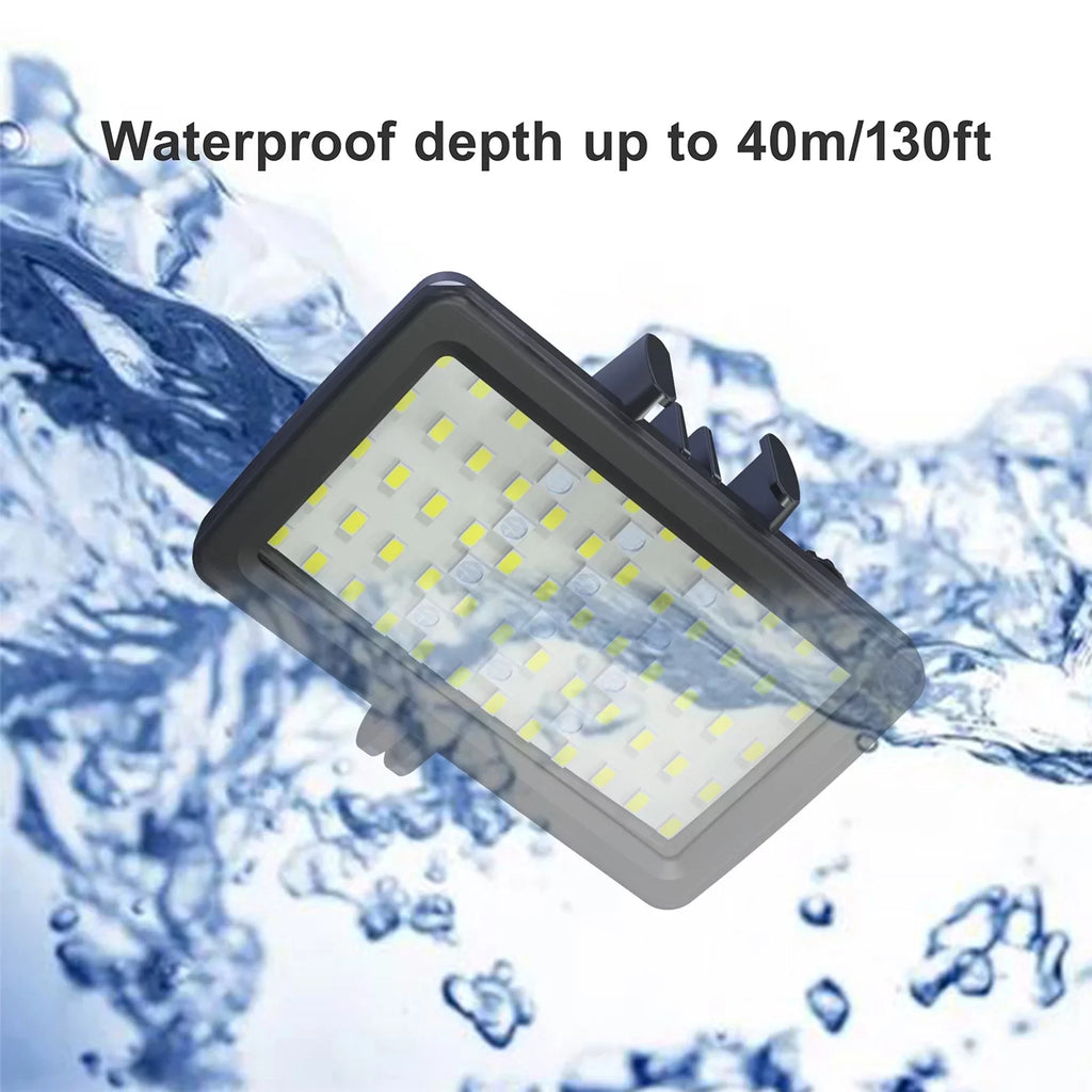 Walmeck Andoer SL-20 Waterproof RGB Fill   Video  8  Modes CRI95+ Dimmable IPX8 Underwater 40M Built-in Rechargeable Battery for Diving Snorkeling Underwater Photography Video Replacement for GoPro