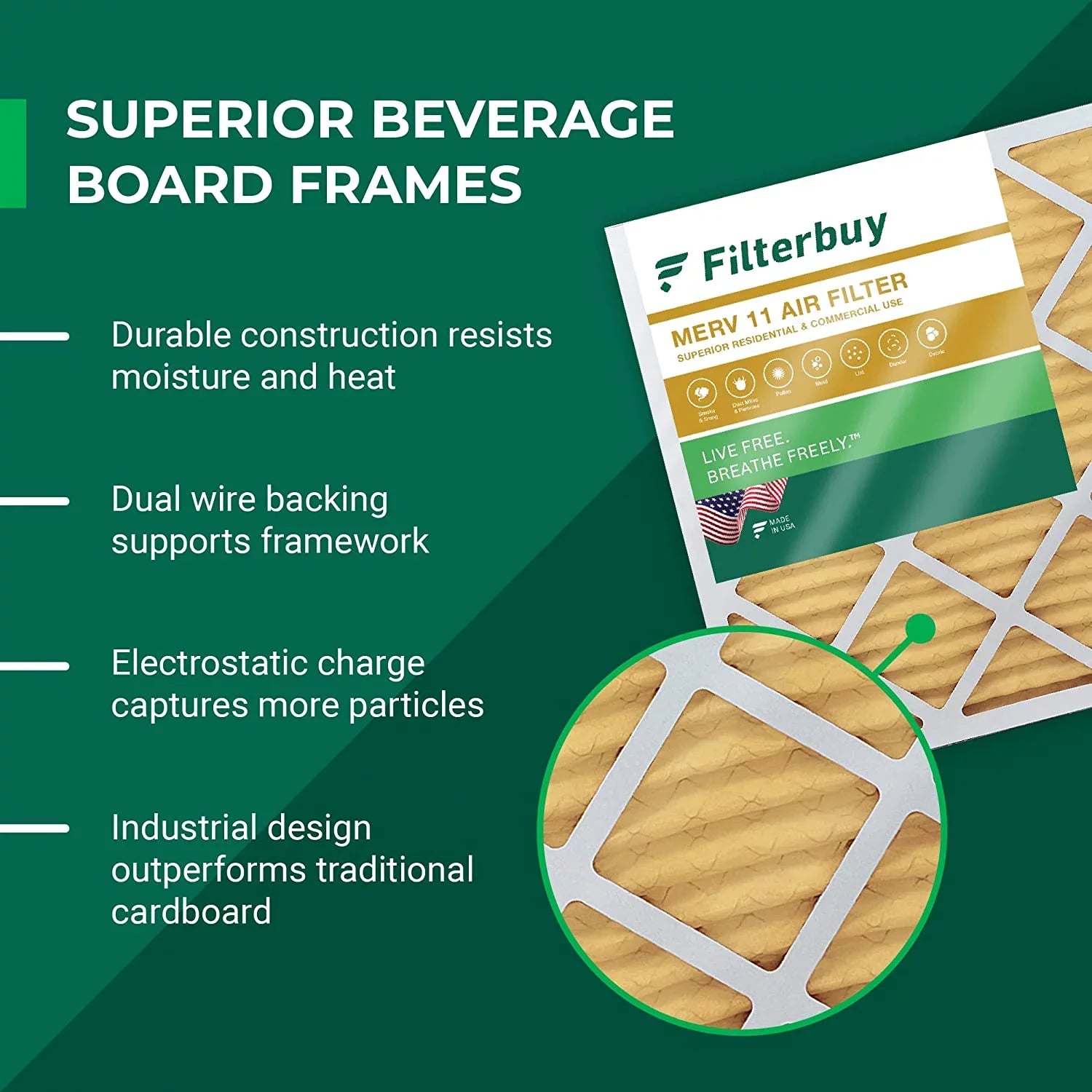 Filterbuy 24x30x1 MERV 11 Pleated HVAC AC Furnace Air Filters (12-Pack)