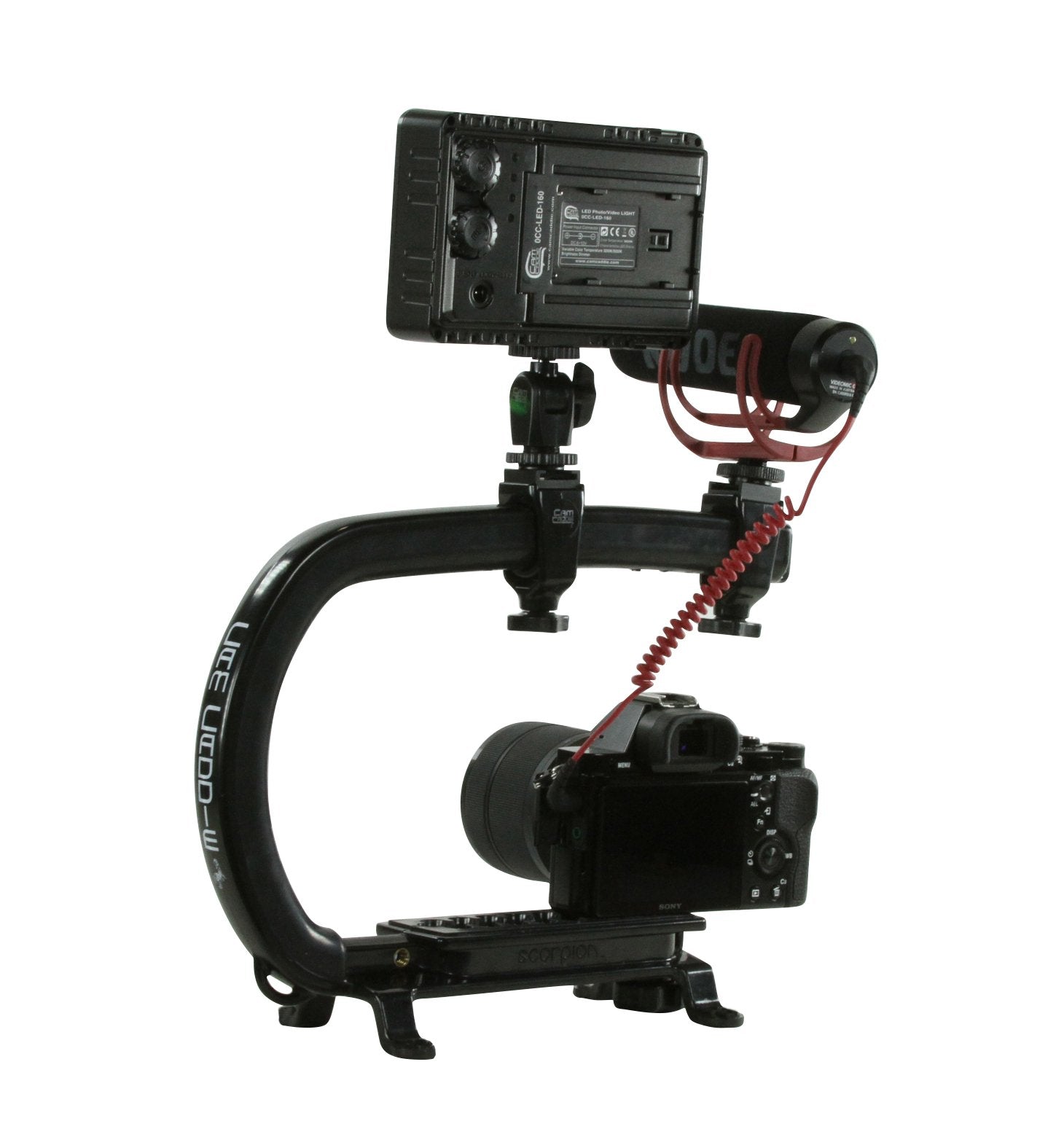 Cam Caddie Scorpion MAX Edition Universal Stabilzing Camera Handle - Includes 2 Accessory Shoes