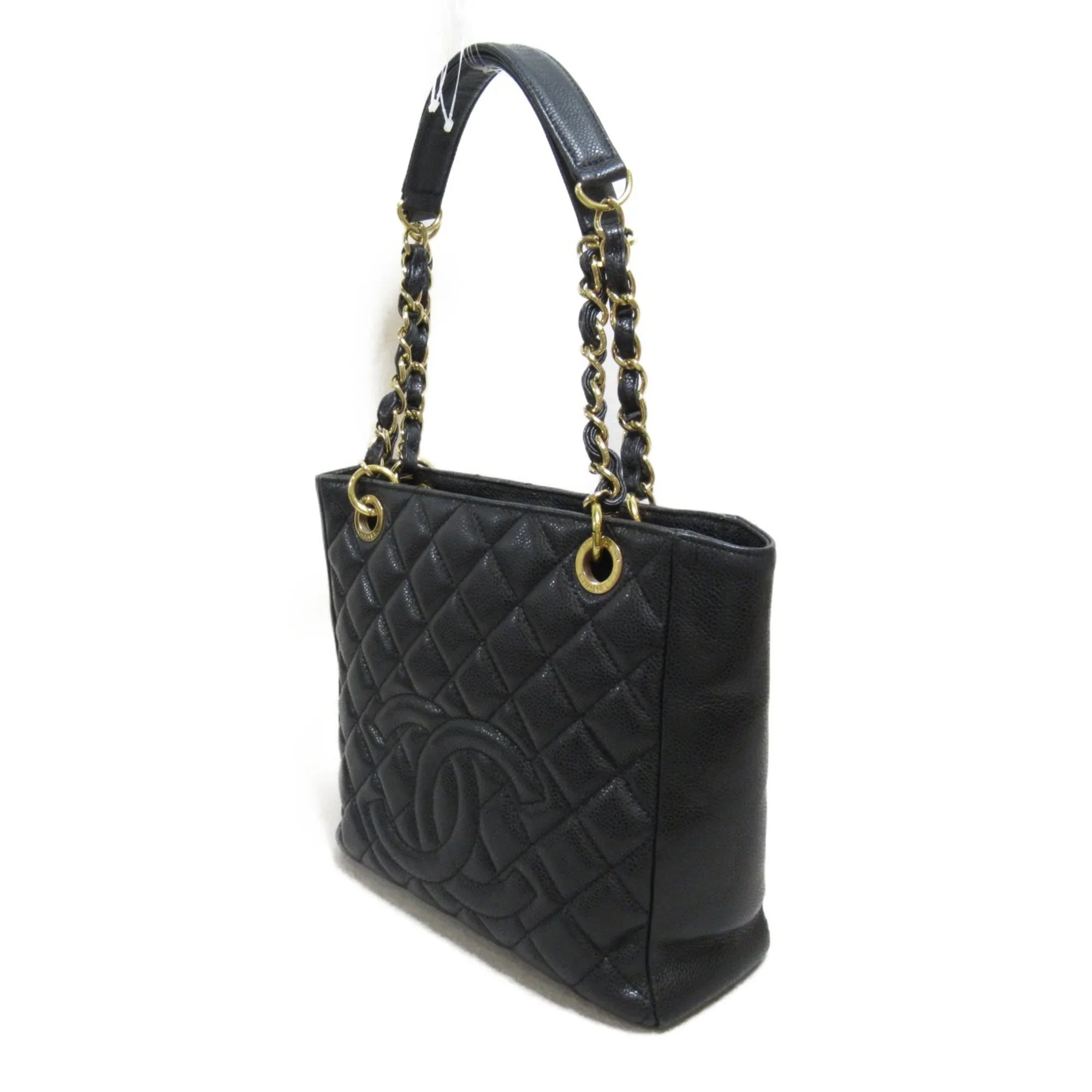 Pre-Owned CHANEL Matelasse ChainShoulder Bag Black Caviar Skin (Grained Calf) (Fair)