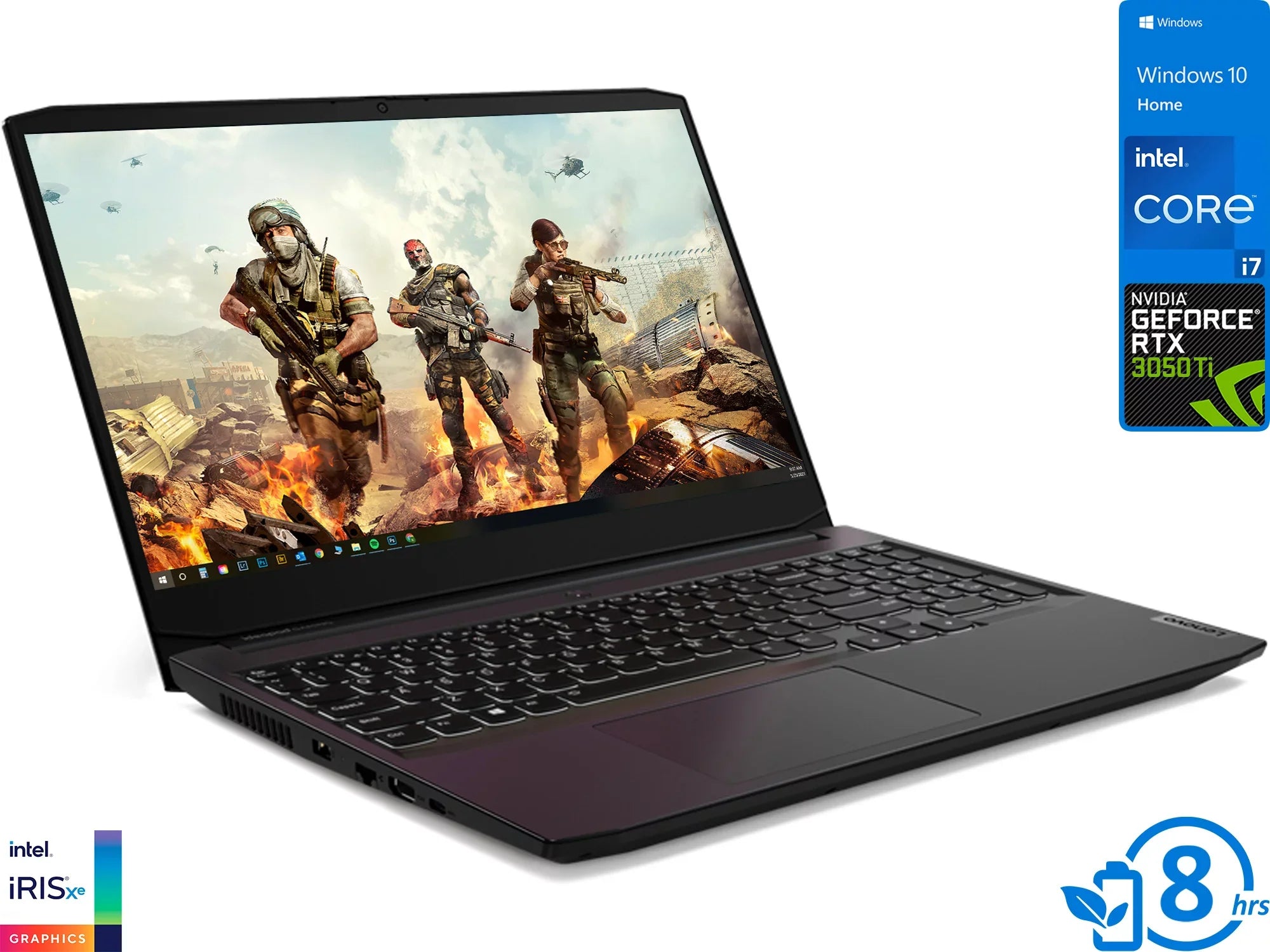Lenovo IdeaPad 3i Gaming Notebook, 15.6" 120Hz FHD Monitor, Processor Core i7-11370H Upto 4.8GHz, 8GB RAM, 256GB NVMe SSD + 1TB HDD, NVIDIA GeForce RTX 3050 Ti, HDMI, Windows 10 Home (82K10003US)