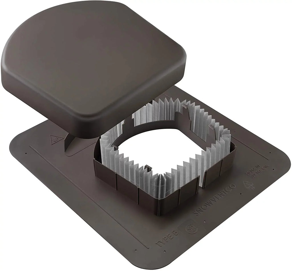 SNOWVENTCO Lower Roof Intake Vent, 50 sq. in. (Brown)