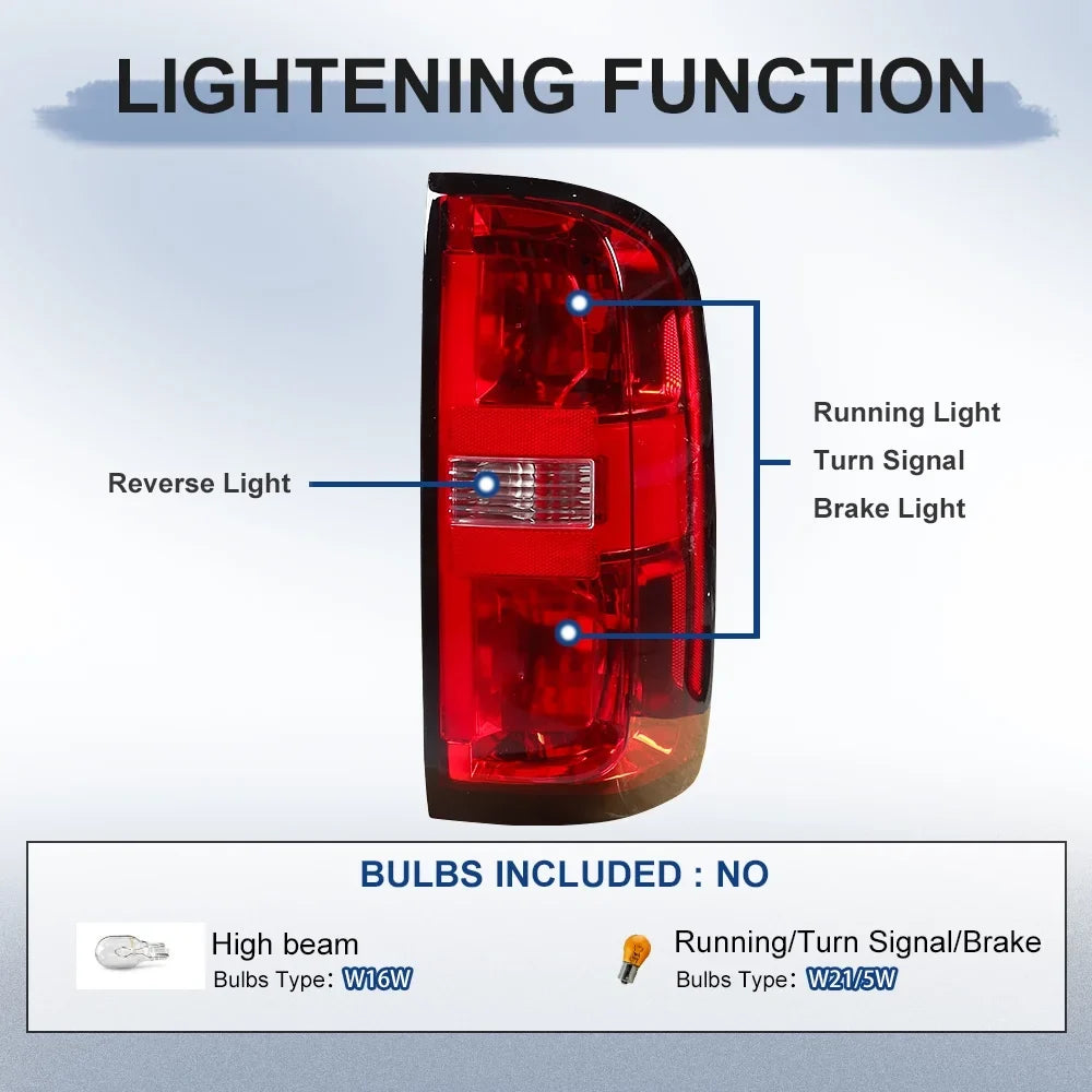 BoardRoad Fit for 2015-2022 Chevy Colorado Factory Tail Light Brake Lamp Left + Right Side