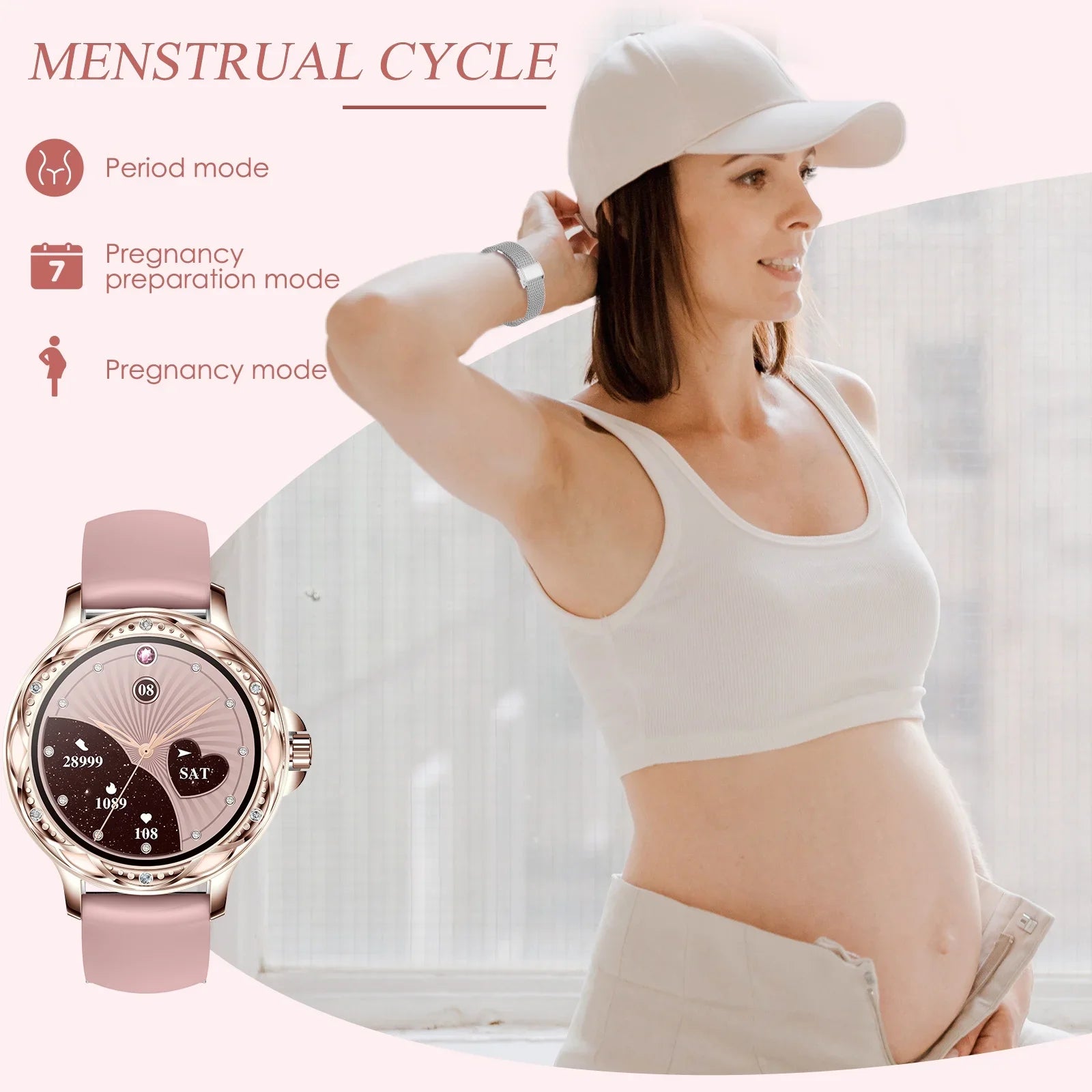 VOPOCO Smart Watch for Women (Answer/Make Calls) 1.2" Lightweight HD Screen Sports Smartwatch for iPhone Android