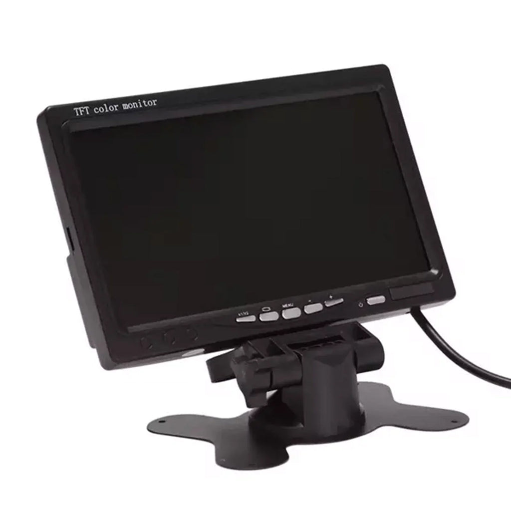 moobody 7 Inch HD Monitor Screen Screen TFT Car Screen Monitor HD 1024x600 Screen AV Input Built-in Speaker For Trucks Bus RV Trailer Reverse Rear View Backup Camera