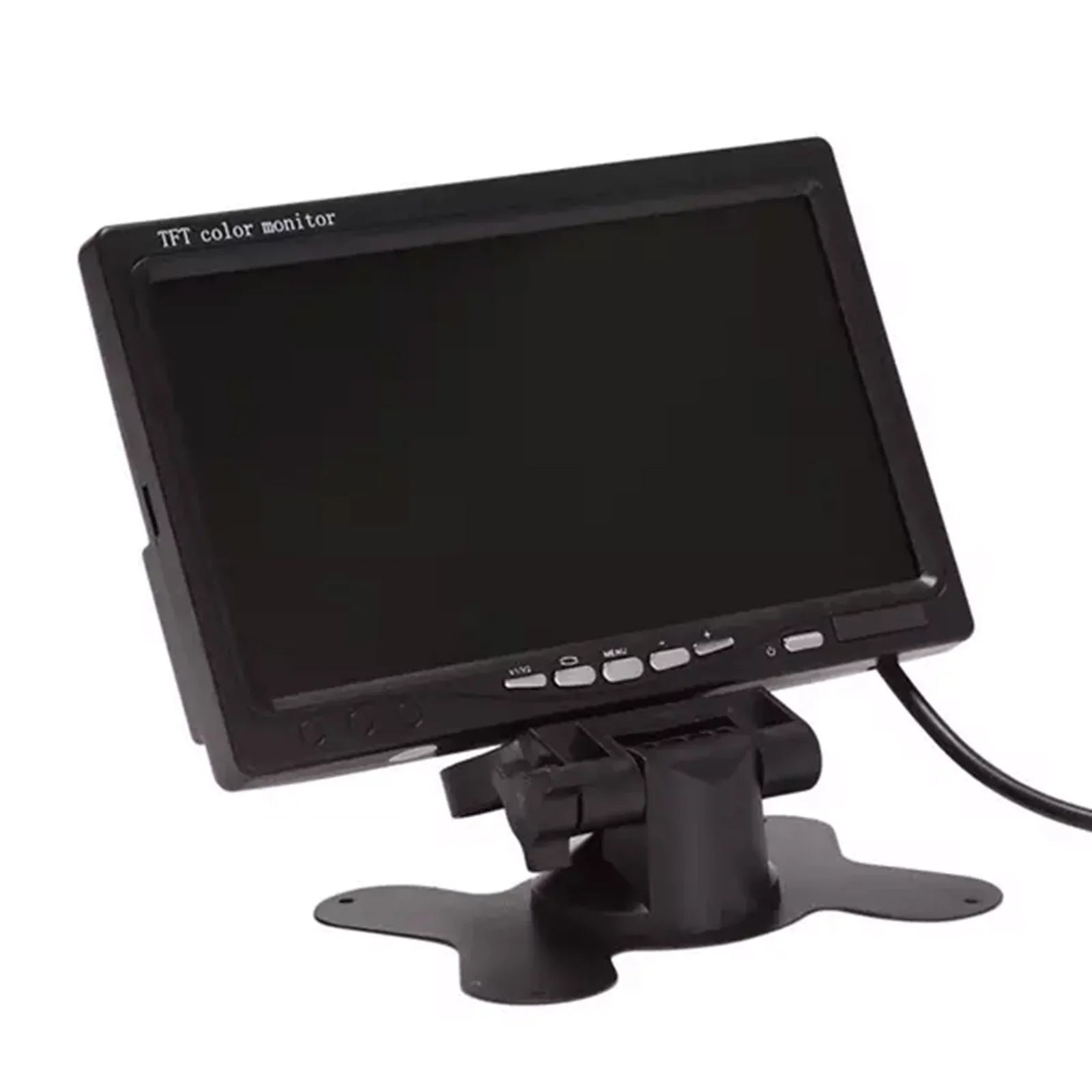 moobody 7 Inch HD Monitor Screen Screen TFT Car Screen Monitor HD 1024x600 Screen AV Input Built-in Speaker For Trucks Bus RV Trailer Reverse Rear View Backup Camera
