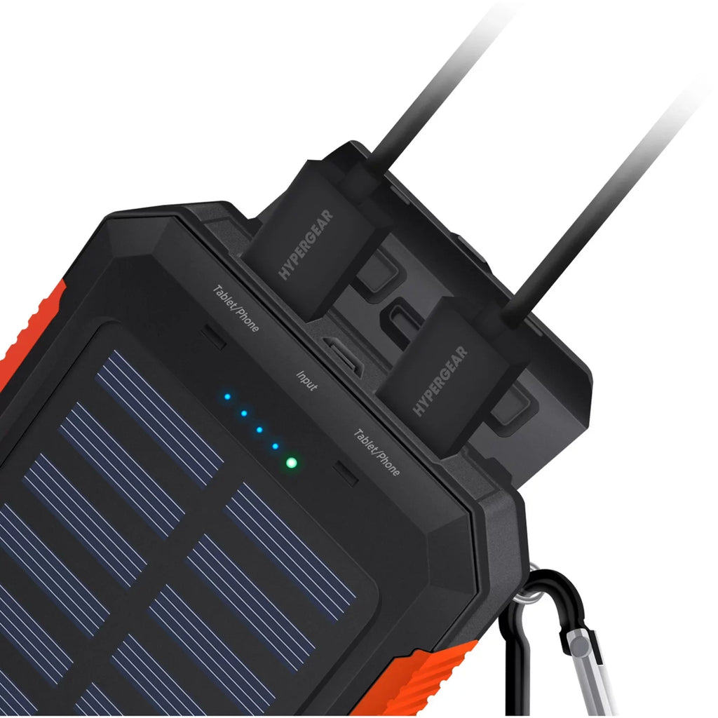 HyperGear 13681-HYP Solar 10000mAh Power Bank, Black