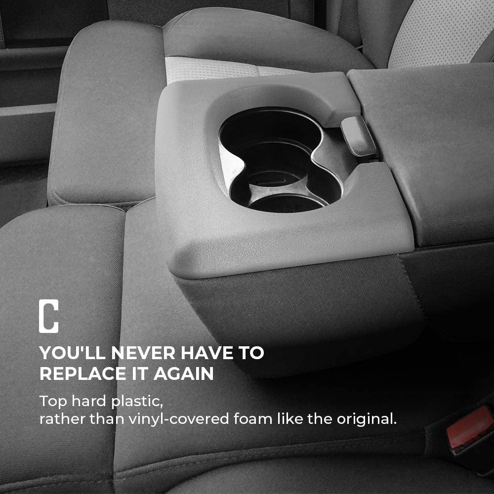 JOYTUTUS Center Console Cup Holder Replacement Pad Fits F150, Bench Seat Center Console Parts Replacement (Gray)