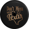 2018 2019 Wrangler JL Backup Camera Don't Mess with Texas Distressed Barn Wood Spare Tire Cover for Jeep RV 32 Inch