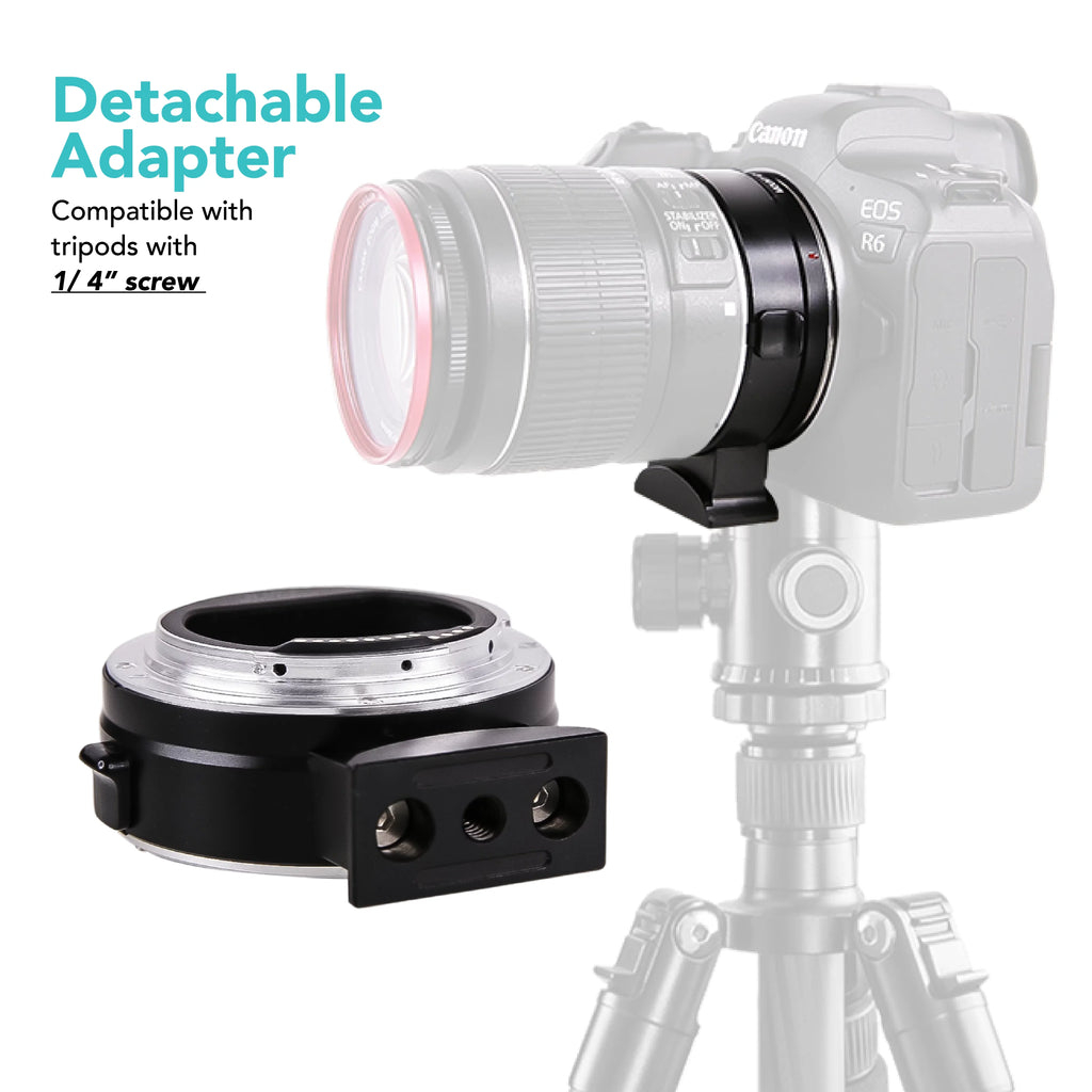 Foto&Tech EF-EOS R Mount Adapter, Auto-Focus Lens Mount Converter Compatible with EF EF-S Lens, Canon EOS R R5 R6 RP Mirrorless Digital Camera Body and Red Digital Cinema Mount