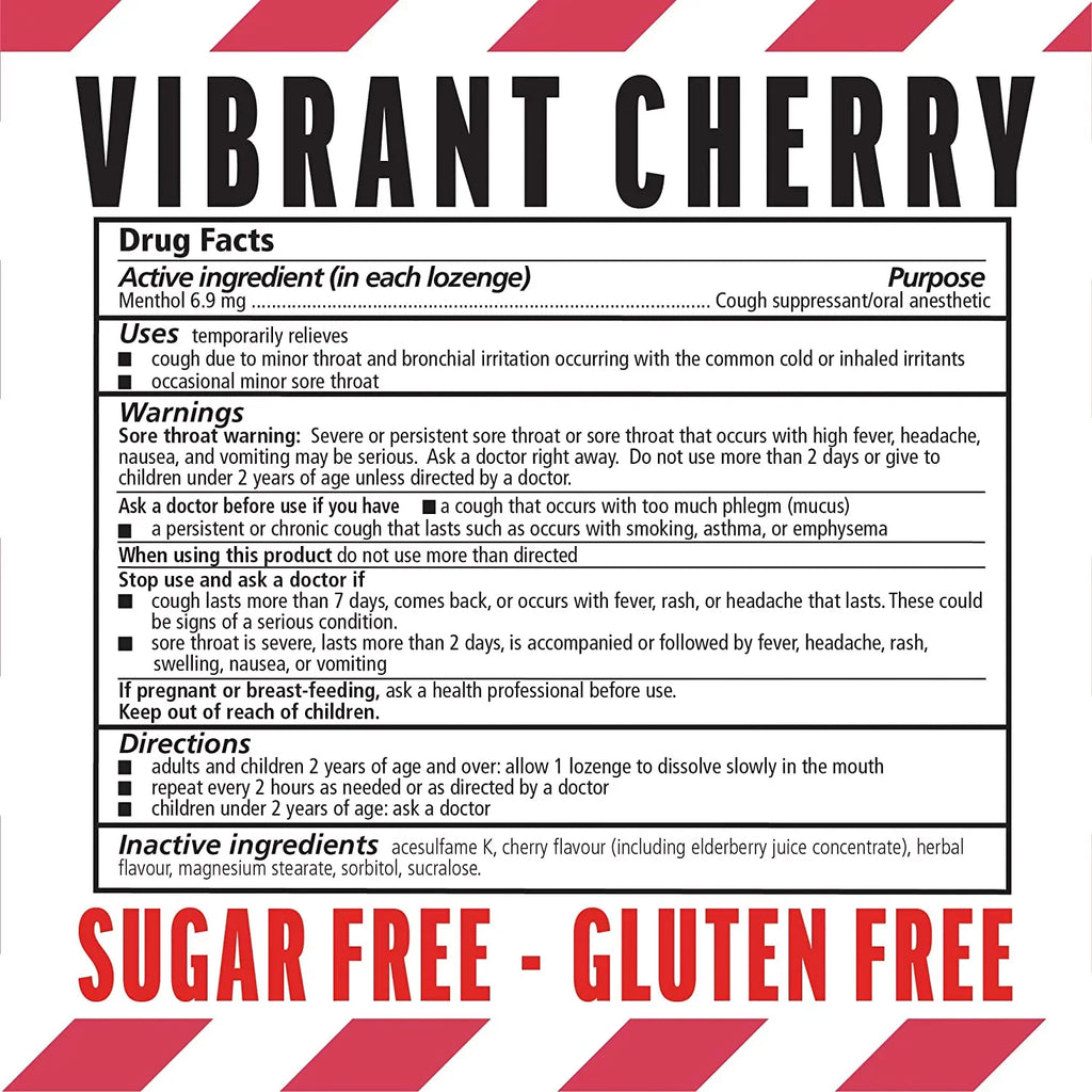 6 Pack Fisherman's Friend Cough Suppressant Lozenges Cherry 40 Count Each