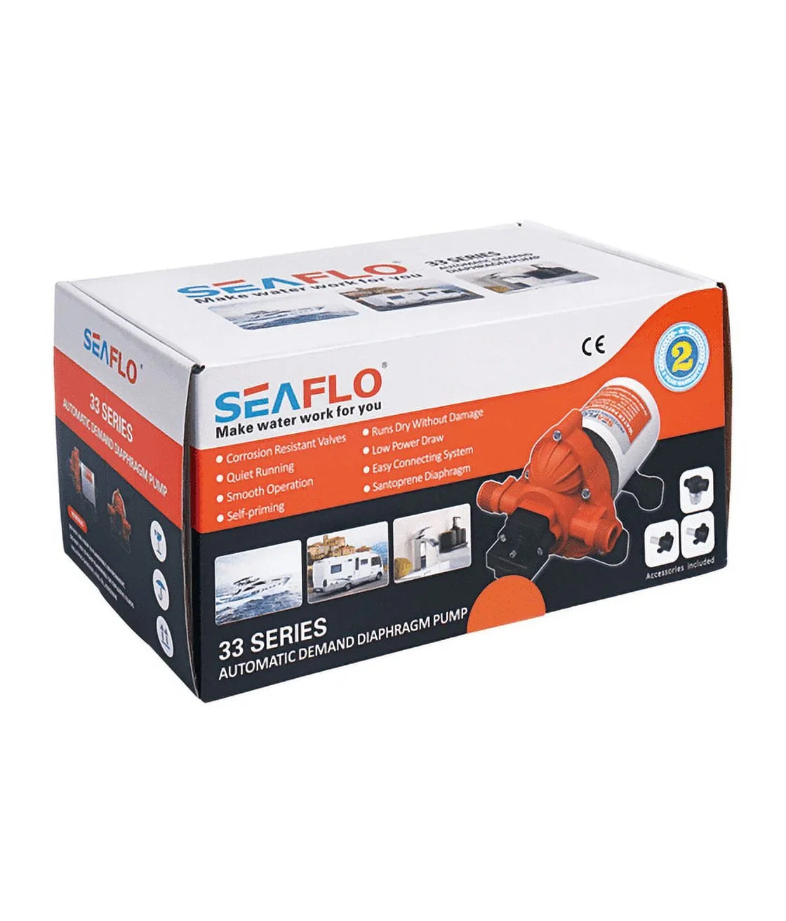 SEAFLO New 3.3 Gpm Automatic Water Pump Rv Boat 110v Ac 45psi
