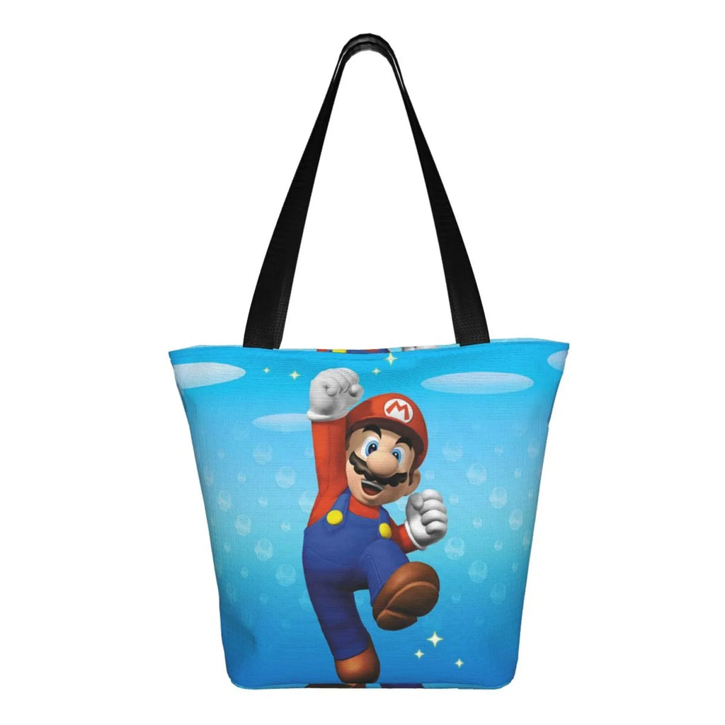 Funny Super Mario Women's Tote Bag Large Capacity Shoulder Handbag For Travel Beach Shopping Business Work School