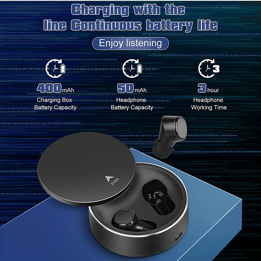 UrbanX X7 Sports True Wireless Earbuds 5.0 IPX5 Waterproof Touch Control Earbuds with Mic Earphones in-Ear Deep Bass Built-in Mic Bluetooth Headphones For Sony Xperia 1 III - Black