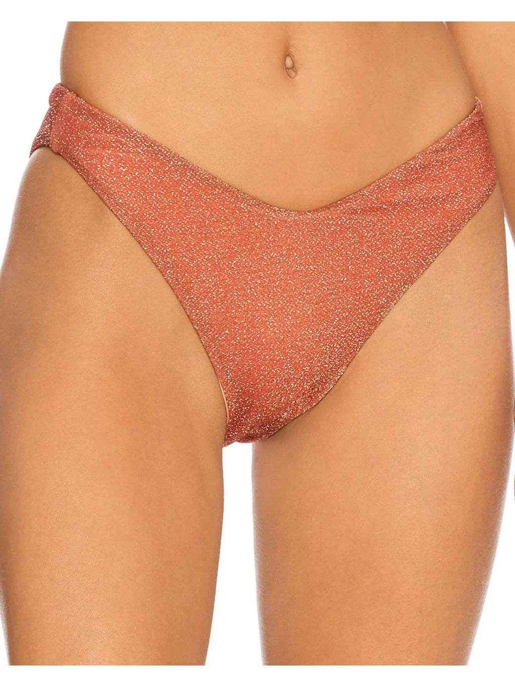 Beach Riot Womens Vanessa Metallic Bikini Swim Bottom Separates